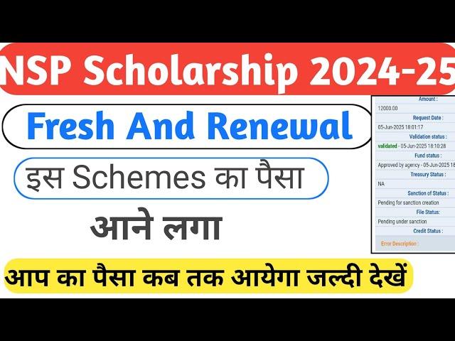 NSP Payment 2024-25 | NSP Scholarship Payment | NSP Scholarship Payment Update | Fresh And Renewal