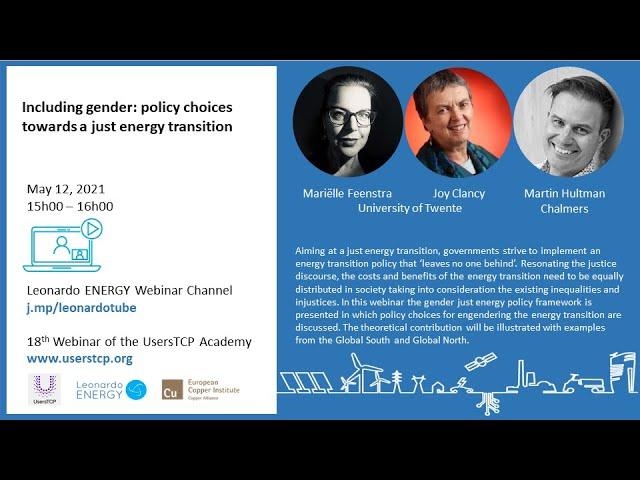 Including gender: policy choices towards a just energy transition