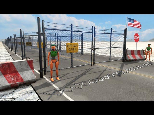 ПОГРАНИЧНЫЙ КОНТРОЛЬ! НЕЗАКОННОЕ ПЕРЕСЕЧЕНИЕ ГРАНИЦЫ | BeamNG.drive