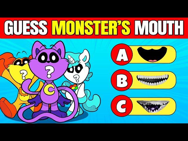 Guess The MONSTER By VOICE & MOUTH | Smiling Critters, POPPY PLAYTIME CHAPTER 3, Garten of Banban 6