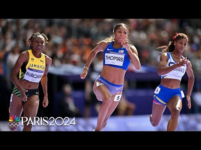 Gabby Thomas in cruise control; Shericka Jackson a DNS in 200m prelim | Paris Olympics | NBC Sports