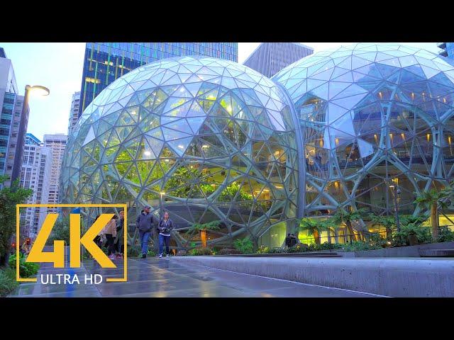 Seattle Streets Walking Tour 4K Video - Seattle's Downtown and Top Attractions of Seattle