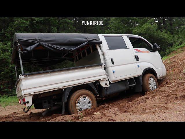 2017 KIA K2500 4WD BONGO 3 OFFROAD full send climbing ASMR pure sound POV