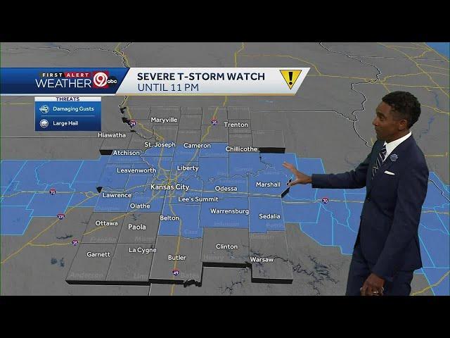 Damaging winds, large hail: Kansas City metro area included in severe thunderstorm watch