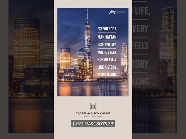 Madison Avenue by Godrej Properties Limited in Kokapet,  Hyderabad | ️ +91-9491807979