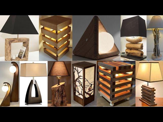 Creative Wooden Table Lamps & Wooden Bedside Lamps for home décor & DIY enthusiasts woodworking idea