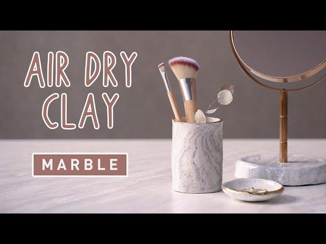 DIY Marble Home Decor - easy Air Dry Clay Project