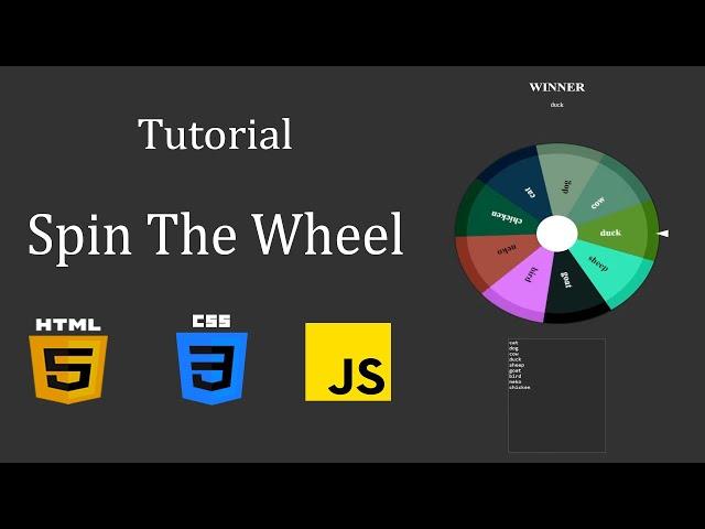 Spin the Wheel Game  | HTML,CSS,Javascript tutorial