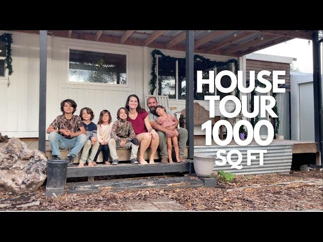 HOUSE TOUR | From Shed to Cozy Home - Family of 7 Living MORTGAGE FREE in UNDER 1000 Sq Ft