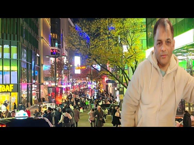 Korea vlog | Myeoungdong  Street Night Walk Seoul Korea | Myeoungdong Tour 2024 Seoul South Korea