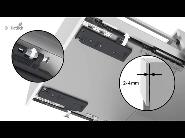 Push to open Silent for ArciTech drawers: assembly and adjustment by Hettich