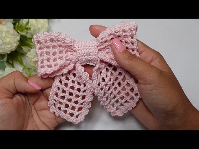 ️Amazing! Easy and cute bow! model 4 #crochet #coquette #bow