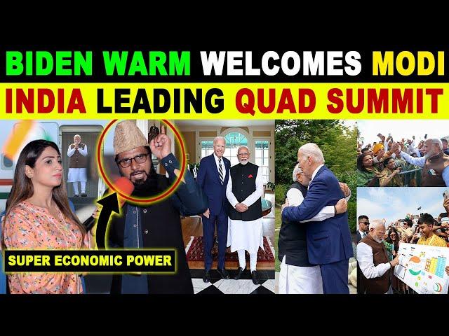 BIDEN WARM WELCOMES PM MODI IN USA | INDIA LEADING QUAD SUMMIT | PAK SHOCKING REACTION