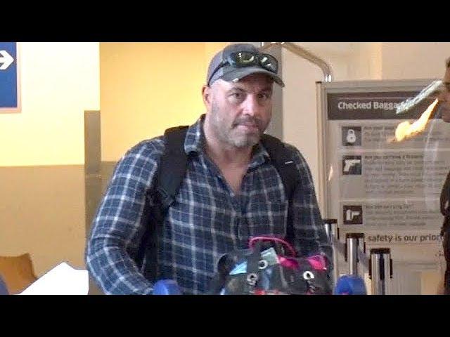 EXCLUSIVE - Joe Rogan Keeps It Together At LAX