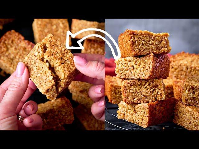 A nostalgic oaty-buttery snack with plenty of golden syrup | my EASY Flapjack Recipe