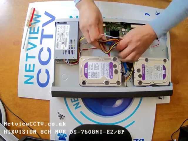 Hikvision NVR DS-7608 8TB Hard Drive Installation guide How to