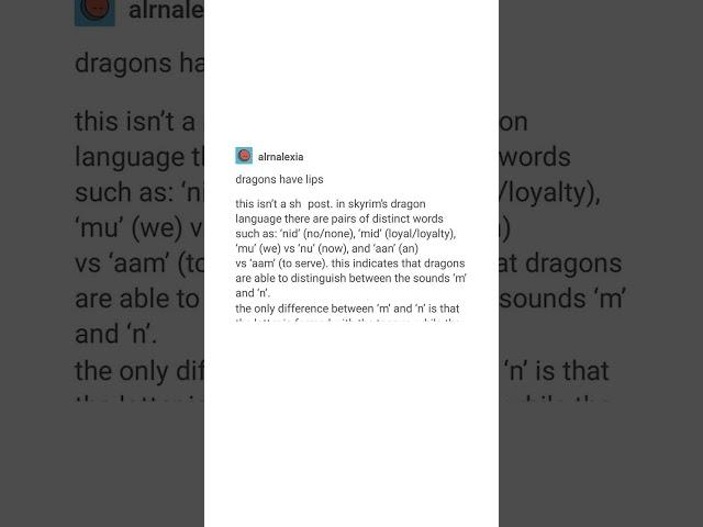 A Skyrim Tumblr Post