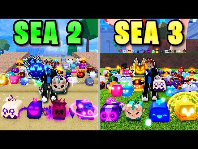 1,000 Random Blox Fruits 2nd sea VS 3rd sea