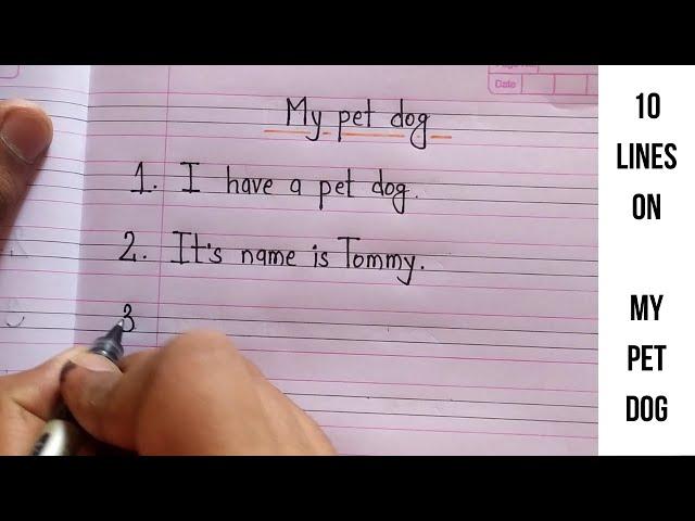 Essay on my pet dog | 10 line essay on my pet | 10 best lines on my pet dog