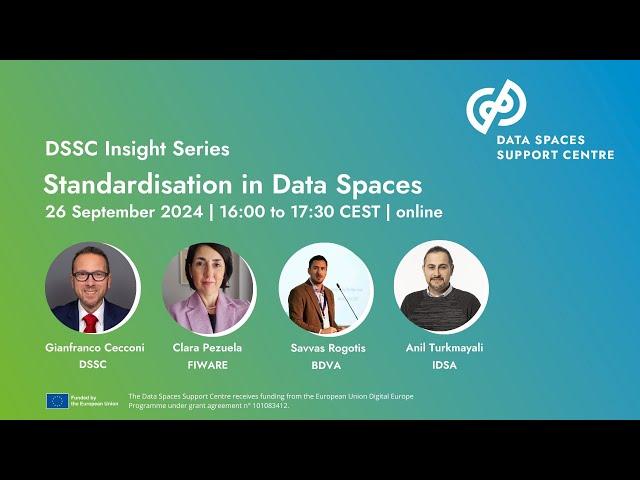 DSSC Insight series - 26 09 2024 - Standardisation in Data Spaces