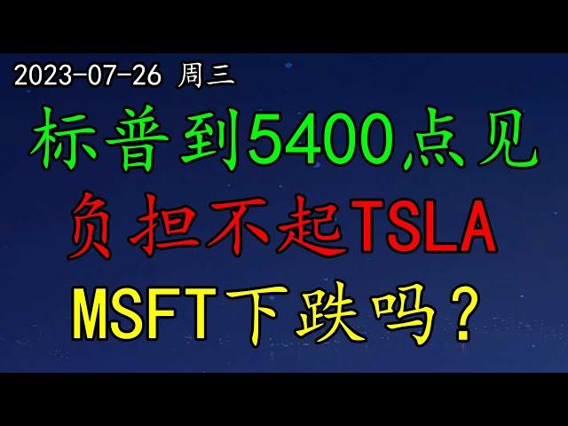 美股 大多头：标普到5400点见！马斯克：好多粉丝负担不起TSLA。MSFT下跌吗？INTC如何预期？BAC怎么看？SOFI双重底？RIOT注意什么？SHOP、BABA、NVDA、PLTR、FUBO