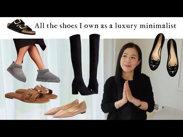 All the shoes I own as a luxury minimalist | Quiet Luxury, Practical, Comfy, Wearable, Versatile.