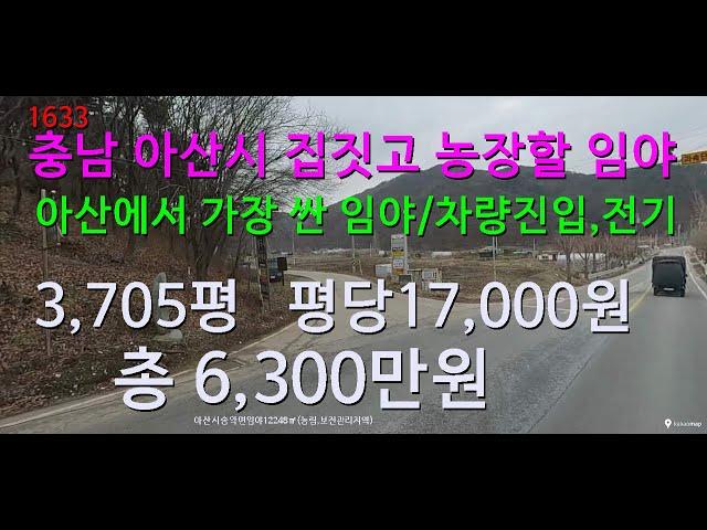 [번호 1853}충남 아산시에서 가장 싼 임야 급매물