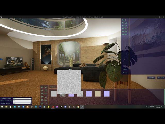 Trinity Building Editor, Texture Menu, Developers Diaries