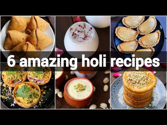 easy holi festival recipes | holi sweets and snacks | traditional holi food | holi recipes