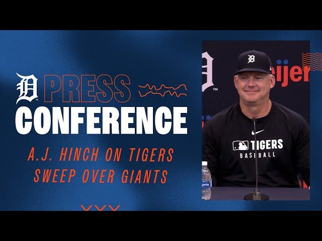 Manager A.J. Hinch on Sweep Over Giants | 5/28/25