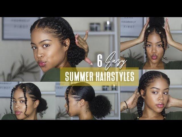 6 EASY (NO BRAID) NATURAL HAIRSTYLES