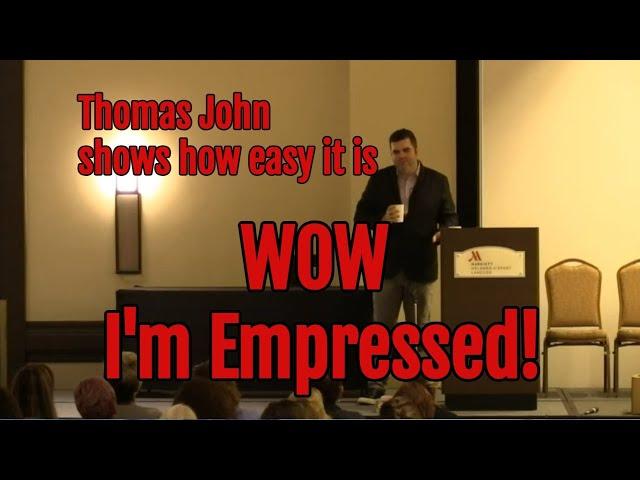 Thomas John reads a book then the author Woopie!