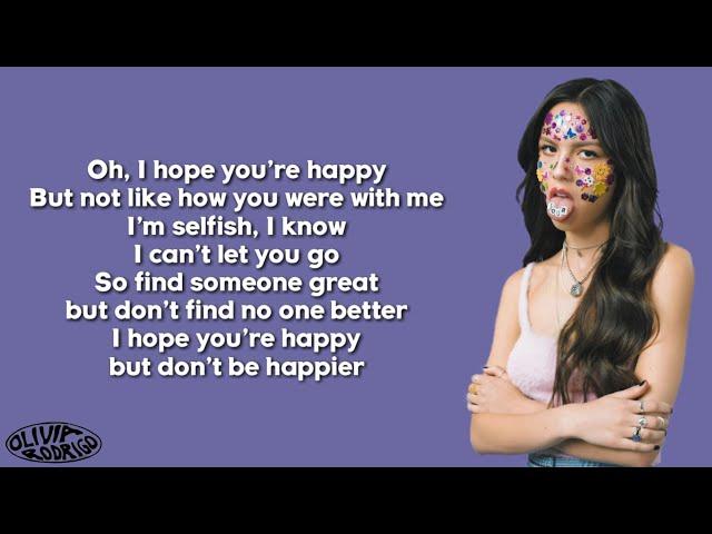 Olivia Rodrigo - happier (Lyrics)