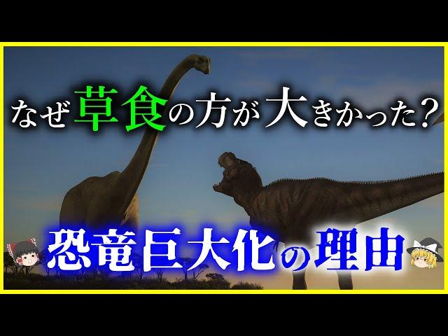 【ゆっくり解説】恐竜が巨大化できた3つの理由とは？なぜ草食恐竜の方が大きかったのかを解説/太古の地球の環境か、引力なのか
