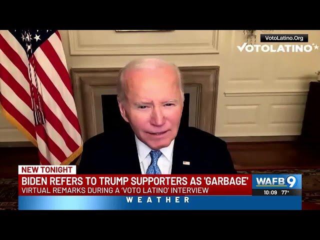 Biden suggests Trump supporters are ‘garbage’