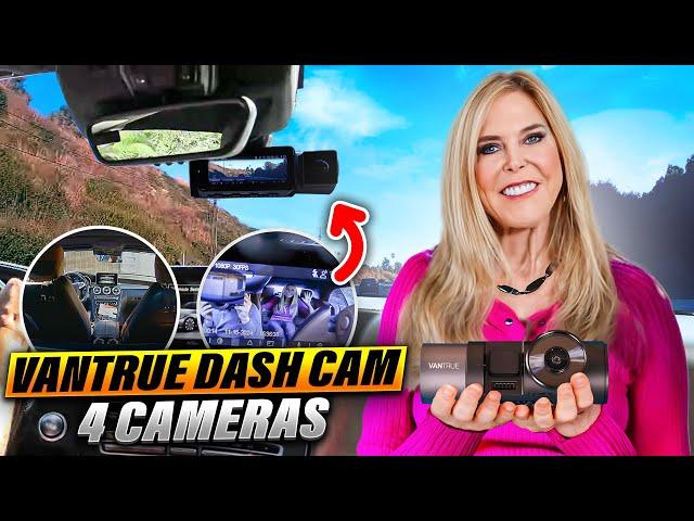 Vantrue Nexus 5 Dash Cam | 4 Cameras | Best Dash Cam Front and Rear and Inside Car with Installation