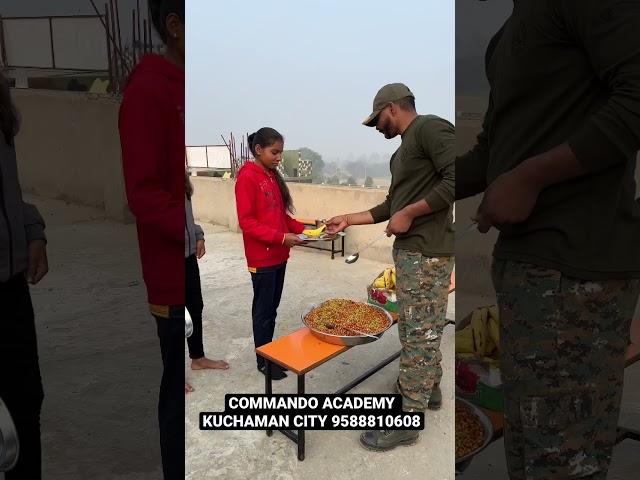 army breakfast  in commando academy kuchaman city