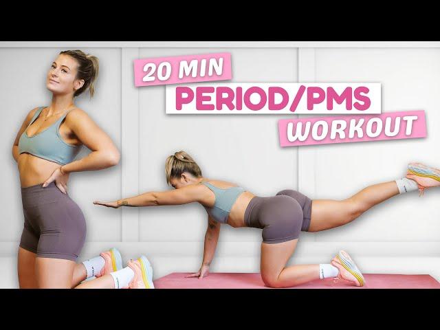 20 MIN SLOW PMS/PERIOD RELIEF WORKOUT - Low Impact, No Jumps, Ease Tension - No Equipment