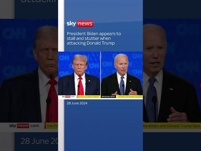 President Biden appears to stall and stutter when attacking Donald Trump