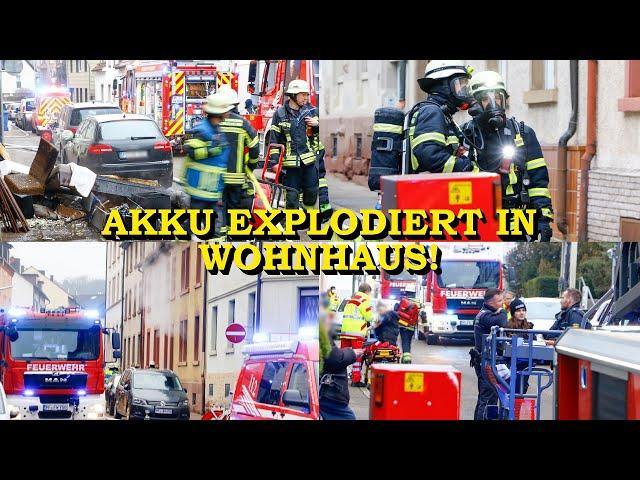 [AKKU EXPLODIERT BEIM LADEN] - WOHNUNG IN FLAMMEN - | FEUERWEHR PFORZHEIM im GROSSEINSATZ