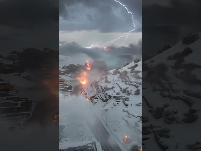 그린란드 누크, 하늘이 찢어졌다! 얼음우박과 낙뢰의 습격 / Greenland Nuuk Hit by Giant Ice Hail and Lightning #자연재해 #얼음폭풍