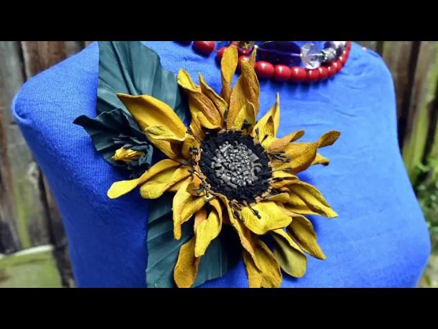 Leather Flowers - handmade by Kazakhsha Leather Art Studio