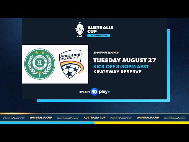 Olympic Kingsway v Adelaide United | Australia Cup 2024 Round of 16