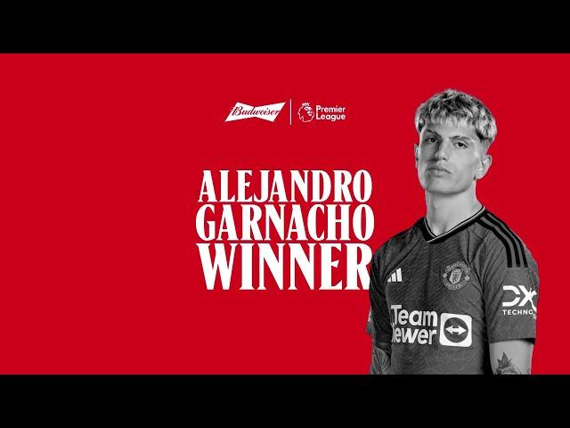 Alejandro Garnacho wins Budweiser's Premier League Goal of the Month for November | 2023-24