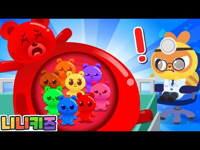 Mommy Jelly Bear is sick! | Let's Have a Baby | Baby Gummy Bear | Learn Colors for Kids | NINIkids