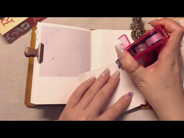 ASMR 오늘 TAMENANDA 다꾸 컬러는??? #journal #scrapbooking #asmr #vintage #relaxingsounds #종이소리 #color