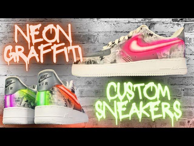 "Neon Graffiti" GLOWING Custom Air Force 1’s