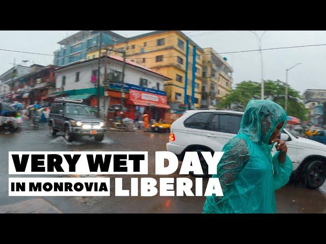 Monrovia Liberia 2022  RAINY WET DAY In Central Monrovia Liberia | Liberian Vlog