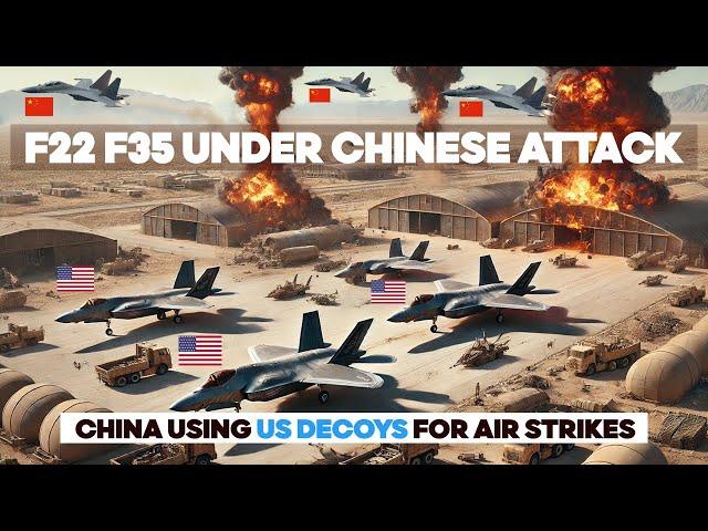 China Practicing Air Strikes On F-35 and F-22 Fighter Decoys