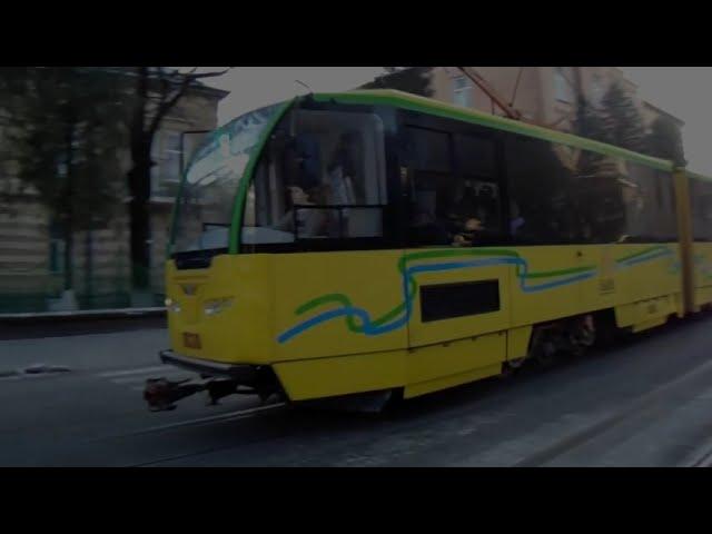 Lviv, tram car No. 1030 Tatra KT4SU Very beautiful modernized car